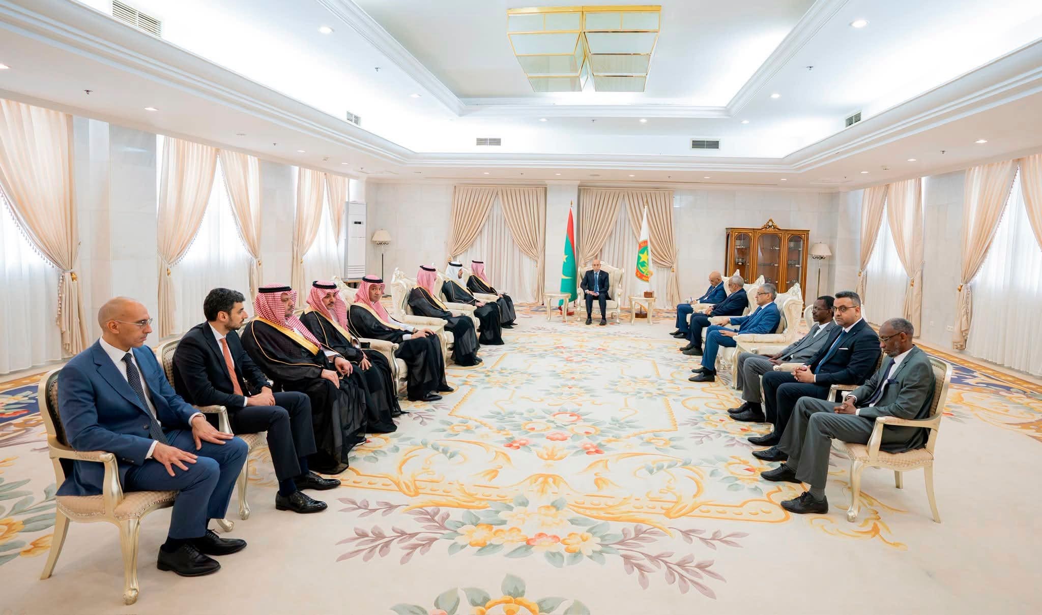 الرئيس الموريتاني يلتقي وفدين من الصندوق السعودي للتنمية وأكوا باور